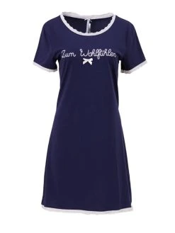 Louis & Louisa Zum Wohlfühlen Kurzarm-Nachthemd -Leggings Shop Louis Louisa Zum Wohlfuehlen Kurzarm Nachthemd blau 23ZWNH BL 2