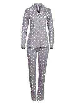 Louis & Louisa Meine Wohlfühlzeit Pyjama, Durchgeknöpft 7 Louis & Louisa Meine Wohlfühlzeit Pyjama, Durchgeknöpft -Leggings Shop Louis und Louisa Meine Wohlfuehlzeit Pyjama lang grau 22MWPK GA 3