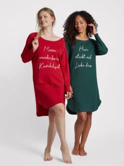 Louis & Louisa Winterwunderland Langarm-Nachthemd -Leggings Shop Louis und Louisa Winterwunderland Langarm Nachthemd gruen 22WWNB GR 2