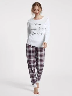 Louis & Louisa Wunderbare Kuschelzeit Bündchen-Pyjama -Leggings Shop Louis und Louisa Wunderbare Kuschelzeit Buendchen Pyjama weiss 22WKPB WA 2
