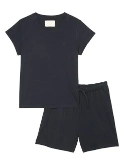 Marc O'Polo Key Selection Kurz-Pyjama -Leggings Shop Marc OPolo Key Selection Kurz Pyjama blau 23Q1W00173 E898 3