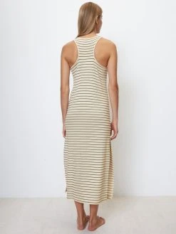 Leggings Shop -Leggings Shop Marc OPolo Summer Sensation Langes Lounge Kleid weiss 23Q1W00085 E133 1