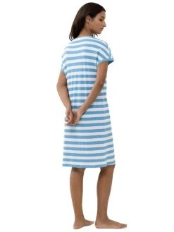 Leggings Shop -Leggings Shop Mey Mariella Kurzarm Nachthemd Laenge 94 cm blau 11235 268 1