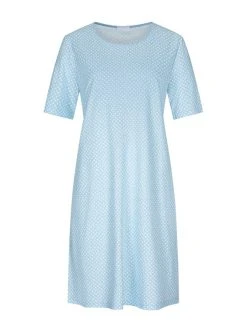 MEY Serie Emelie Kurzarm-Nachthemd, Länge 94cm -Leggings Shop Mey Serie Emelie Kurzarm Nachthemd Laenge 94cm blau 11193 309 2