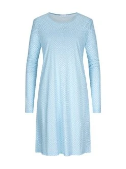 MEY Serie Emelie Langarm-Nachthemd; Länge 94cm -Leggings Shop Mey Serie Emelie Langarm Nachthemd blau 11192 309 3