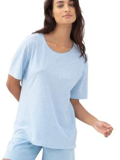 MEY Serie Emelie Kurz-Pyjama -Leggings Shop Mey Serie Emelie Kurz Pyjama blau 13013 309 3