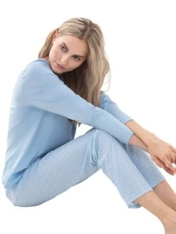 MEY Serie Emelie Pyjama, Lang -Leggings Shop Mey Serie Emelie Pyjama lang blau 14037 309 4