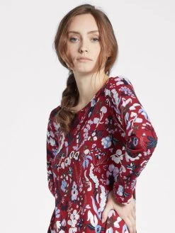 Nanso Millefleur Big Shirt, Länge 95cm 6 Nanso Millefleur Big Shirt, Länge 95cm -Leggings Shop Nanso Millefleur Langarm Nachthemd rot 27557 6439 2