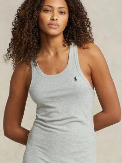 Polo Ralph Lauren Heirloom Rib Slip Dress -Leggings Shop Polo Ralph Lauren Damen TW NW LW Heirloom Rib Slip Dress grau 4P9026 202 2