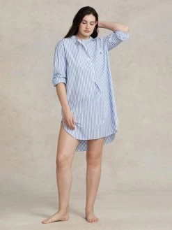 Polo Ralph Lauren Shirting Stripes Langarm-Nachthemd