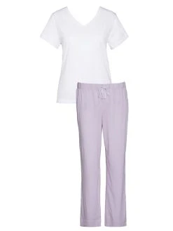 Lauren By Ralph Lauren Soft Jersey Lounge-Set -Leggings Shop Ralph Lauren Core Soft Jersey Lounge Set weiss ILN8179427 SET 100 2