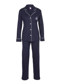 Lauren By Ralph Lauren Hammond Knits Jersey-Pyjama Geknöpft -Leggings Shop Ralph Lauren Hammond Knits Jersey Pyjama geknoepft blau I819950 410 2