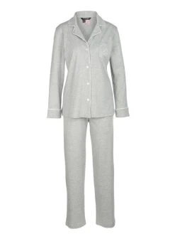 Lauren By Ralph Lauren Hammond Knits Jersey-Pyjama Geknöpft 7 Lauren By Ralph Lauren Hammond Knits Jersey-Pyjama Geknöpft -Leggings Shop Ralph Lauren Hammond Knits Jersey Pyjama geknoepft grau I819950 064 3