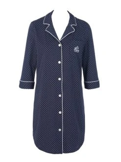 Lauren By Ralph Lauren Heritage Knits Nachthemd, Länge 90 Cm -Leggings Shop Ralph Lauren Heritage Knits Nachthemd Laenge 90 cm blau I813702 419 2