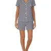 Lauren By Ralph Lauren Core Knits Kurz-Pyjama, Durchgeknöpft