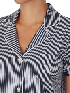 Lauren By Ralph Lauren Core Knits Kurz-Pyjama, Durchgeknöpft 5 Lauren By Ralph Lauren Core Knits Kurz-Pyjama, Durchgeknöpft -Leggings Shop Ralph Lauren Core Knits Kurz Pyjama durchgeknoepft blau I811702 414 2