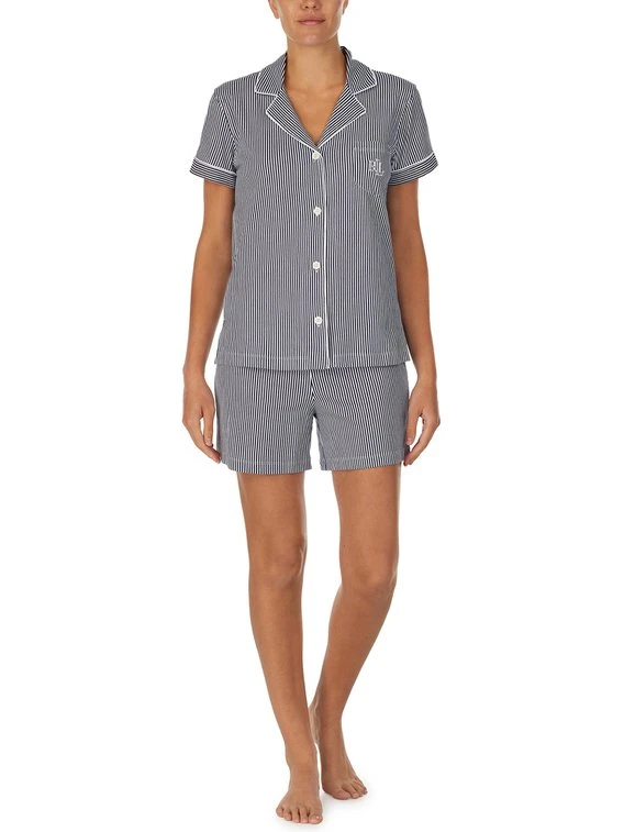 Lauren By Ralph Lauren Core Knits Kurz-Pyjama, Durchgeknöpft 1 Lauren By Ralph Lauren Core Knits Kurz-Pyjama, Durchgeknöpft