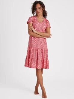 RINGELLA Bloomy Damen Kurzam-Nachthemd, Länge 95cm