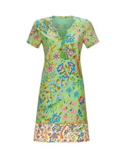 RINGELLA Bloomy Kurzarm-Nachthemd, Länge 90cm -Leggings Shop Ringella B I o o my Kurzarm Nachthemd Laenge 90cm gruen 3251001 558 2