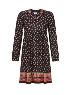 RINGELLA Lingerie Langarm-Nachthemd, Länge 95cm -Leggings Shop Ringella Lingerie Langarm Nachthemd Laenge 95cm schwarz 2561018 900 2