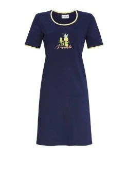 RINGELLA Women Kurzarm-Nachthemd, Länge 95cm -Leggings Shop Ringella Women Kurzarm Nachthemd Laenge 95cm blau 3211014 286 2