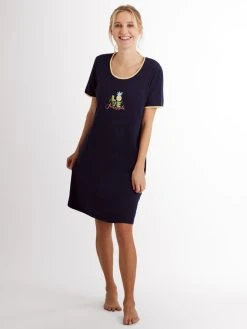 RINGELLA Women Kurzarm-Nachthemd, Länge 95cm