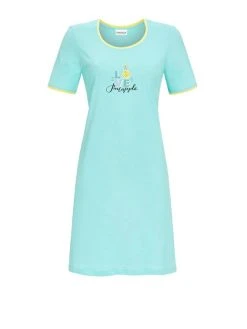 RINGELLA Women Kurzarm-Nachthemd, Länge 95cm -Leggings Shop Ringella Women Kurzarm Nachthemd Laenge 95cm blau 3211014 520 3