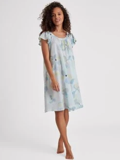 RINGELLA Women Kurzarm-Nachthemd Aus Webware, Länge 95cm