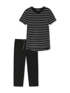 Schiesser Basic Night Capri-Pyjama 7 Schiesser Basic Night Capri-Pyjama -Leggings Shop Schiesser Basic Nachtwaesche Capri Pyjama schwarz 161067 000 1626433642