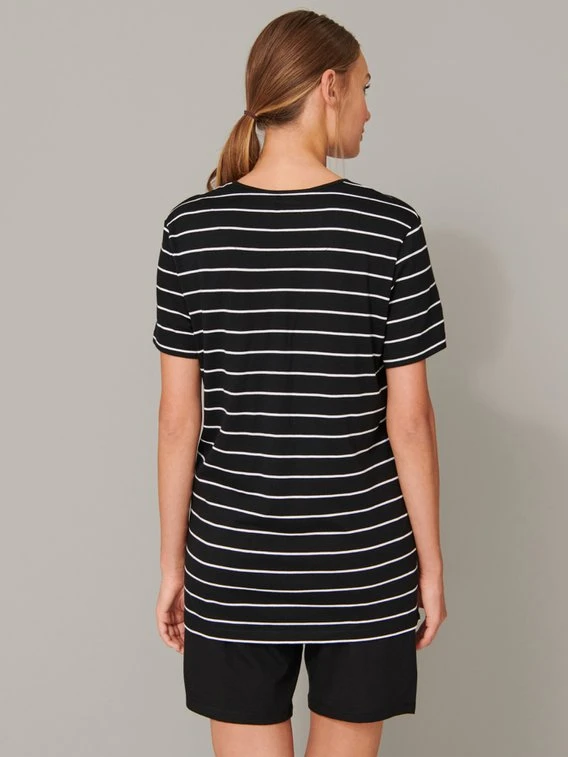 Schiesser Basic Night Kurz-Pyjama Mit Bermudahose 2 Schiesser Basic Night Kurz-Pyjama Mit Bermudahose – Bild 2