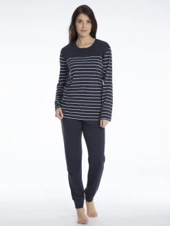 Schiesser Basic Night Bündchen-Pyjama