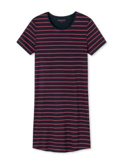 Schiesser Basic Night Kurzarm-Nachthemd, Länge 90cm -Leggings Shop Schiesser Basic Night Nachthemd Laenge 90cm rot 161066 913 3