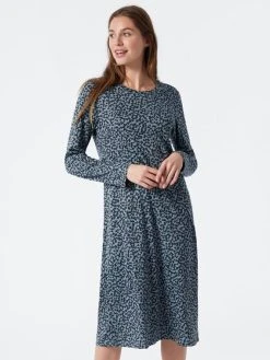 Schiesser Classic Comfort Fit Nachthemd, Länge 110cm -Leggings Shop Schiesser Classic Comfort Fit Nachthemd Laenge 110cm blau 178051 803 2