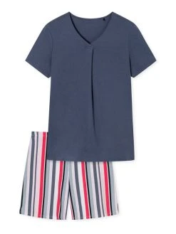 Schiesser Comfort Fit Kurz-Pyjama -Leggings Shop Schiesser Comfort Fit Kurz Pyjama blau 179246 904 904 3