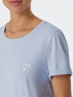 Schiesser Essential Nightwear Kurzarm-Sleepshirt -Leggings Shop Schiesser Essential Nightwear Sleepshirt 1 2 Arm blau 179130 802 802 3