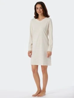 Schiesser Essentials Stripes Sleepshirt, Länge 95cm