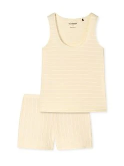 Schiesser Just Stripes Kurz-Pyjama -Leggings Shop Schiesser Just Stripes Schlafanzug kurz gelb 179128 607 607 3