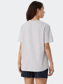 Schiesser Mix & Relax Kurz-Pyjama -Leggings Shop Schiesser Mix und Relax Kurz Pyjama blau grau 17938867 SET 904 1