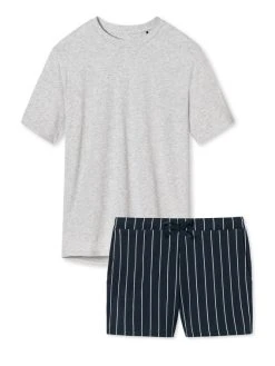 Schiesser Mix & Relax Kurz-Pyjama -Leggings Shop Schiesser Mix und Relax Kurz Pyjama blau grau 17938867 SET 904 4