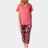 Schiesser Modern Floral Capri-Pyjama
