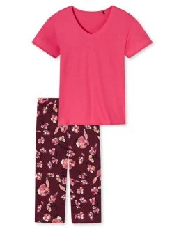 Schiesser Modern Floral Capri-Pyjama -Leggings Shop Schiesser Modern Floral 3 4 Pyjama rot 176982 823 2