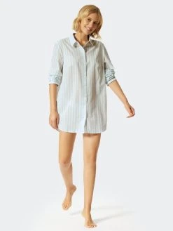 Schiesser Pyjama Story Sleepshirt, Länge 80cm -Leggings Shop Schiesser Pyjama Story Langarm Nachthemd blau 176989 805 2