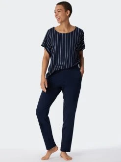 Schiesser Modern Nightwear Pyjama, Lang -Leggings Shop Schiesser Modern Nightwear Pyjama lang blau 179237 803 803 2