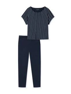 Schiesser Modern Nightwear Pyjama, Lang -Leggings Shop Schiesser Modern Nightwear Pyjama lang blau 179237 803 803 4