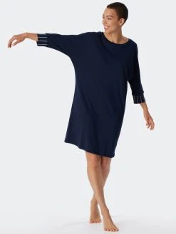 Schiesser Modern Nightwear Sleepshirt, Länge 90cm -Leggings Shop Schiesser Modern Nightwear Sleepshirt Laenge 90cm blau 179235 803 803 2