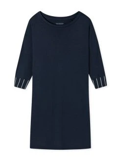 Schiesser Modern Nightwear Sleepshirt, Länge 90cm -Leggings Shop Schiesser Modern Nightwear Sleepshirt Laenge 90cm blau 179235 803 803 3