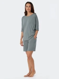 Schiesser Selected! Premium Kurz-Pyjama -Leggings Shop Schiesser Selected Premium Kurz Pyjama grau 179231 713 713 2