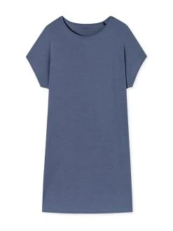 Schiesser Selected! Premium Sleepshirt, Länge 95cm -Leggings Shop Schiesser Selected Premium Sleepshirt Laenge 95cm blau 179232 800 800 3