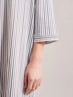 Seidensticker New Breeze Nachthemd Geknöpft, 3/4-Arm 8 Seidensticker New Breeze Nachthemd Geknöpft, 3/4-Arm -Leggings Shop Seidensticker Sets und Dresses Nachthemd geknoepft 3 4 Arm blau 514330 01 3