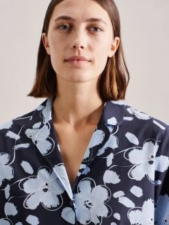 Seidensticker Transcend Classic Pyjama, Durchgeknöpft -Leggings Shop Seidensticker Transcend Classic Pyjama durchgeknoepft blau 513000 19 3